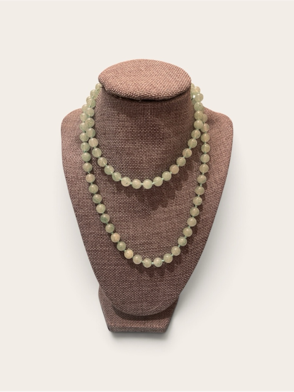 Green Quartz Beaded Double Strand Necklace